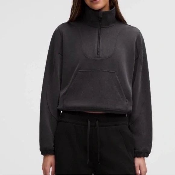 lululemon athletica Brushed Softstreme Ribbed Half Zip - Picture 1 of 4